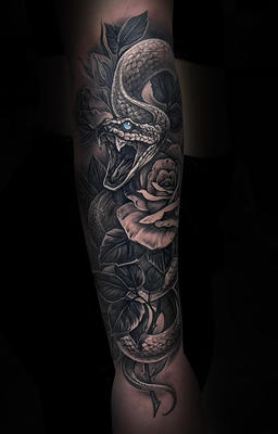 realistic-snake-rose-tattoo-nick-mcknight-knoxville.jpg